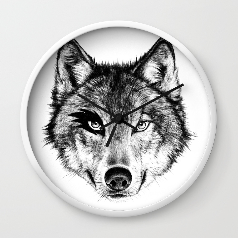 The Wolf Next Door Wall Clock By Florever Society6