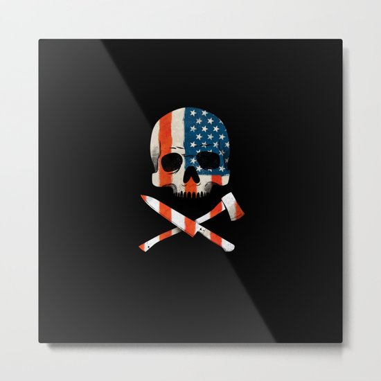 American P$ycho Metal Print
