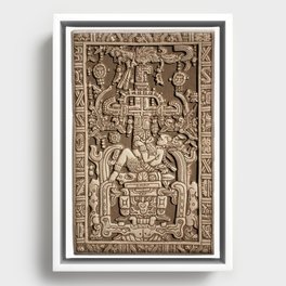 Pakal also known as Pacal, Pacal the Great. Framed Canvas