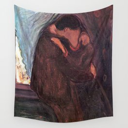 The Kiss Edvard Munch Painting Wall Tapestry