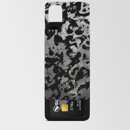Modern Camouflage: Silver Grey and Black Artistic Expression Android Card Case