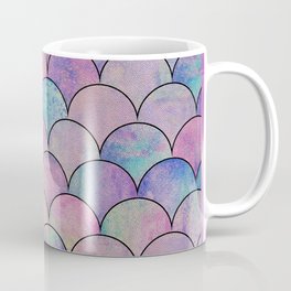 Informe Abstracta Pink Fish Scale Pattern Scallop Abstract Design Coffee Mug