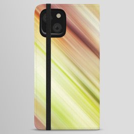 White, Green, Yellow abstract Glitch Design  iPhone Wallet Case
