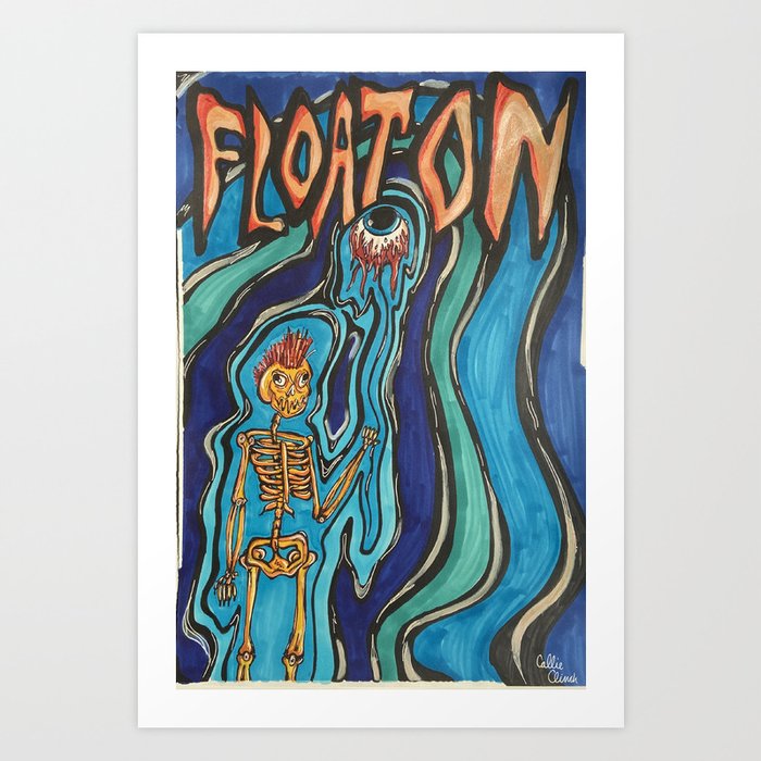 Float On Skeleton  Art Print