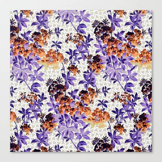 Neon Exotic Garden Canvas Print