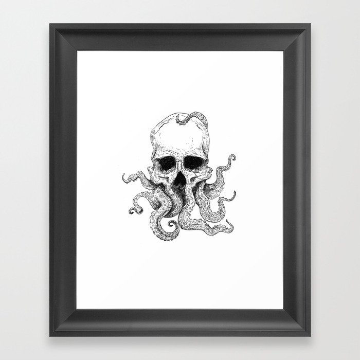 Skulltopus Framed Art Print
