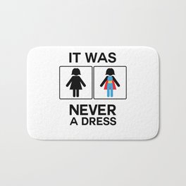 It Was Never A Dress Toilet Women Sign Superhero Bath Mat | Superpower, Giftidea, Graphicdesign, Restroom, Cape, Bathroom, Toilet, Superhero, Present, Sign 