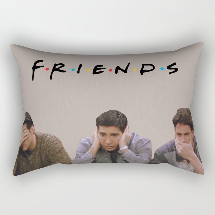 The One with Joey Ross and Chandler face s. Rectangular Pillow by