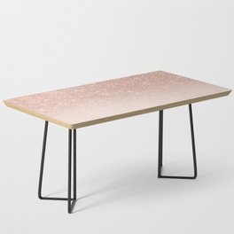 Coffee Table By Y Trend Society6 Rose Gold Faux Glitter Pink Ombre Color Block Coffee Table
