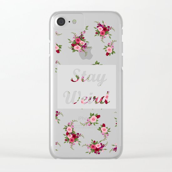 stay weird Clear iPhone Case