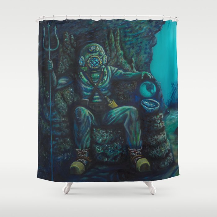 Deep Sea Throne Shower Curtain By Sotoart Society6 Deep Sea Throne Shower Curtain