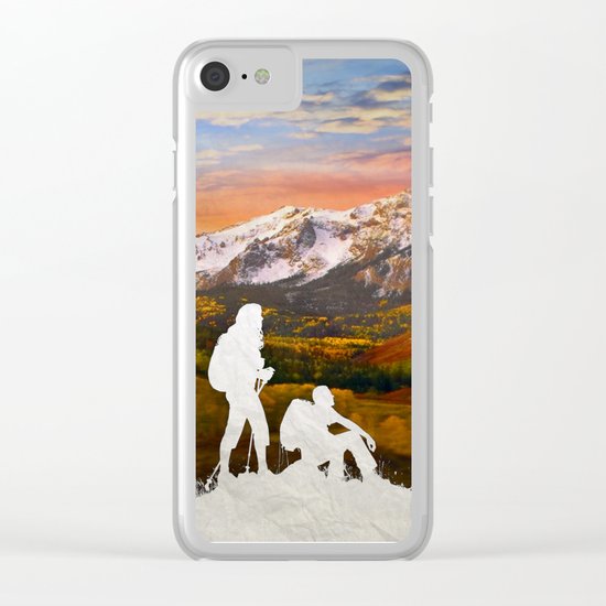 Autumn Hike Clear iPhone Case