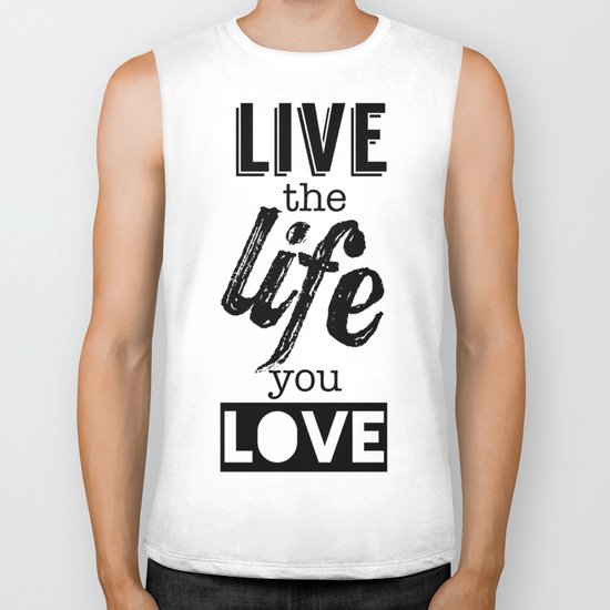 Live Life Love Biker Tank