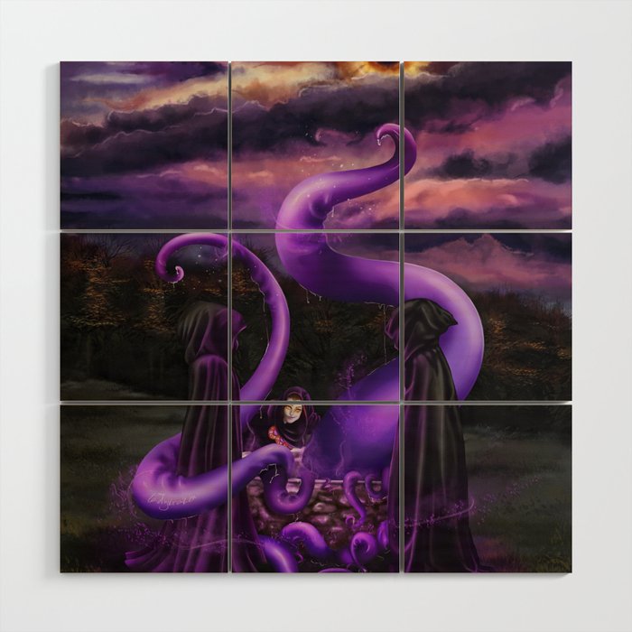 Calling of the Great One Tentacles Wood Wall Art