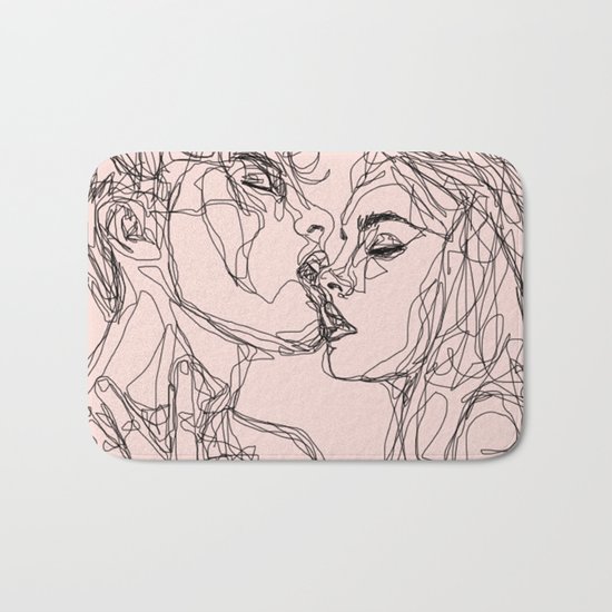kiss more often Bath Mat
