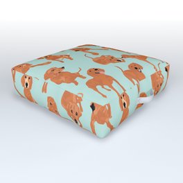 Redbone  Coonhound Pattern Outdoor Floor Cushion