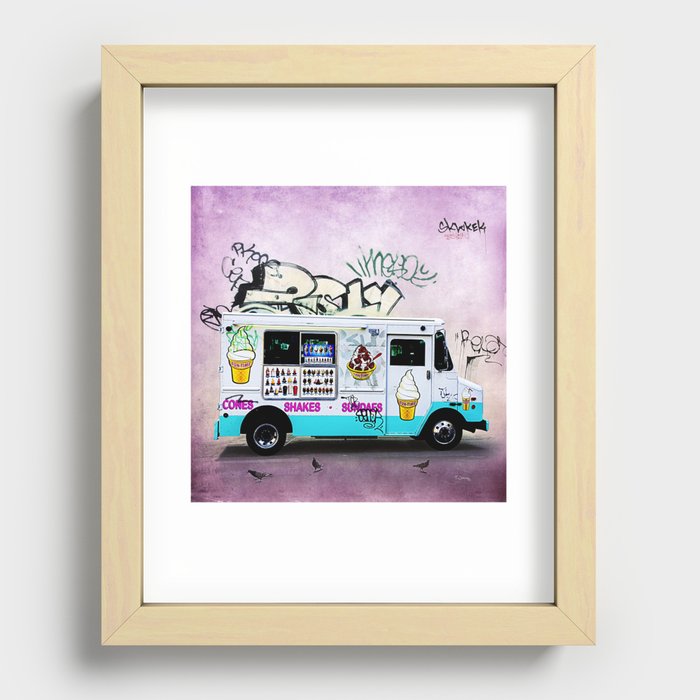 Ice Cream Truck Recessed Framed Print