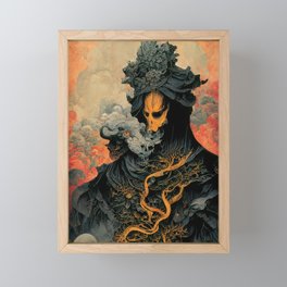 Portrait of Hades, God of the Underworld Framed Mini Art Print