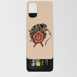 American traditional lady head Android Card Case