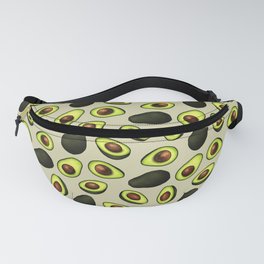 Dancing Millennial Avocados on Beige, Ditsy print Fanny Pack