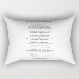 As You Go Through Life - Ella Wheeler Wilcox Poem - Literature - Typewriter Print 2 Rectangular Pillow