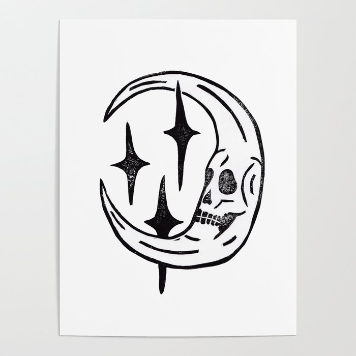 Skull Moon Poster