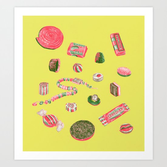 Old Fashioned Boiled Sweets by Chrissy Curtin Art Print