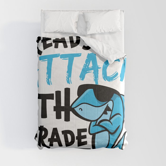 Ready To Attack 7th Grade Shark Comforter