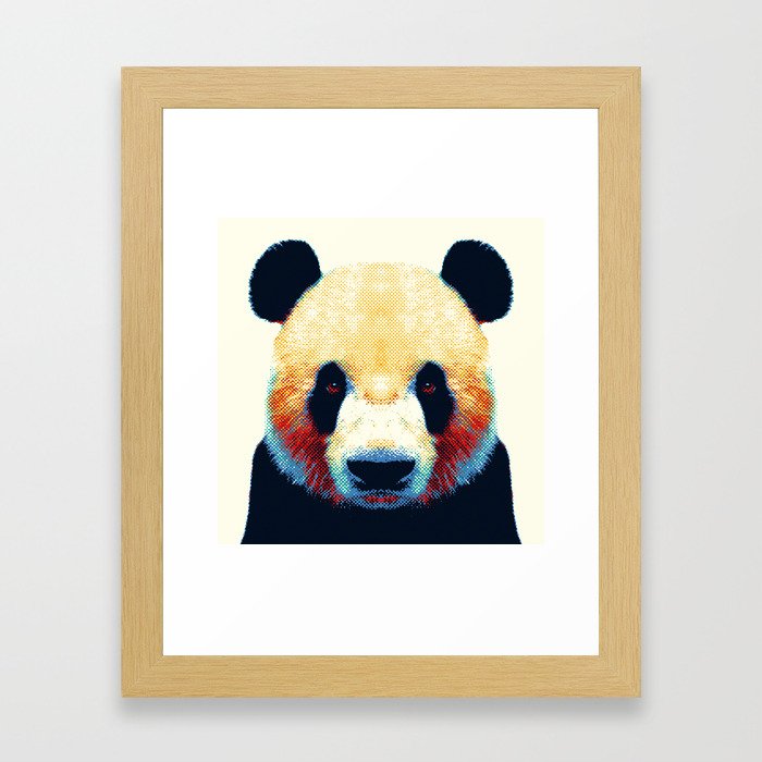 Panda - Colorful Animals Framed Art Print