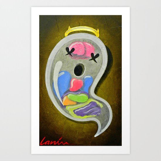 "Mr. Ghostee(the living ghost)" Art Print