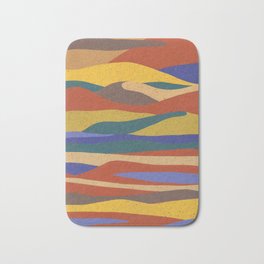 Golden dunes - abstract textured minimalistic landscape illustration  Bath Mat