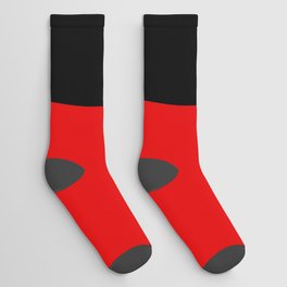 Number 0 (Black & Red) Socks