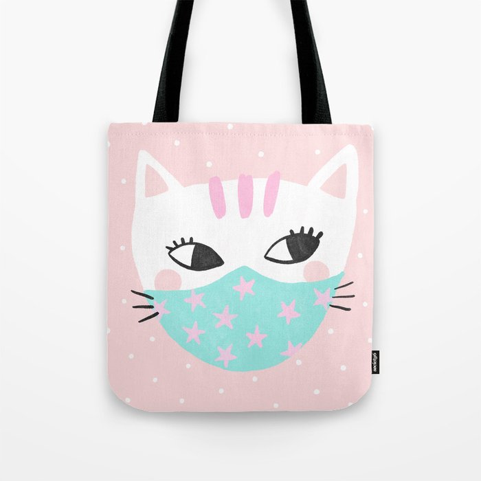 cat mask Tote Bag