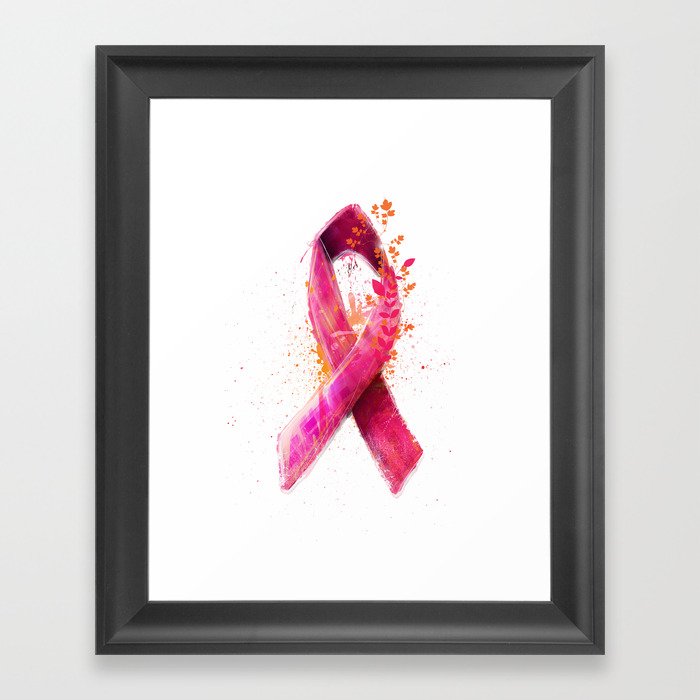 Breast Cancer Ribbon Framed Art Print