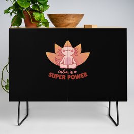 Yogalotl Axolotl Makes Yoga Calm Is A Super Power Credenza