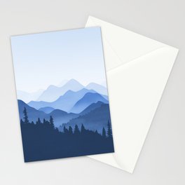 Classic Blue Mountains Stationery Card