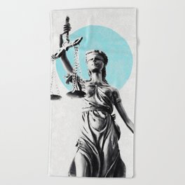 Lady of justice Beach Towel