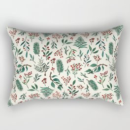 Christmas Berries Pattern Rectangular Pillow