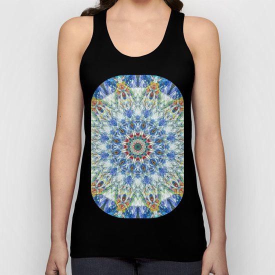 Kaleidoscope No. 3 - Blue Unisex Tank Top