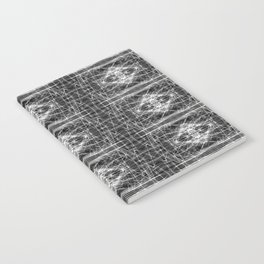 Liquid Light Series 44 ~ Grey Abstract Fractal Pattern Notebook