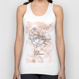 Florence - Italy Forsythia Marble Map Tank Top
