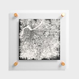 Louisville - Vintage City Map Floating Acrylic Print