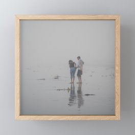 A Couple In The Fog Framed Mini Art Print