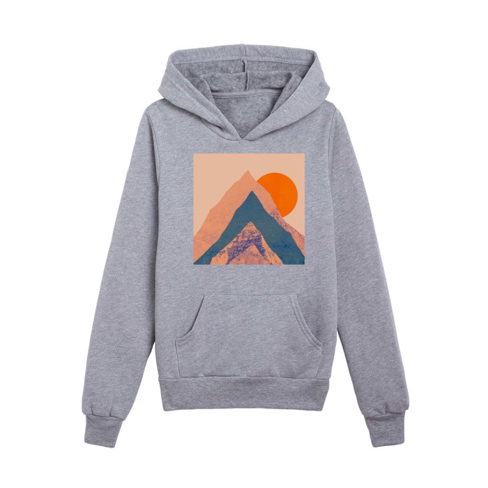 Abstraction_SUNRISE_SUNSET_MOUNTAINS_LANDSCAPE_HIKING_POP_0111M Kids Pullover Hoodie