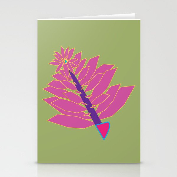 Succulents Green Stationery Cards
