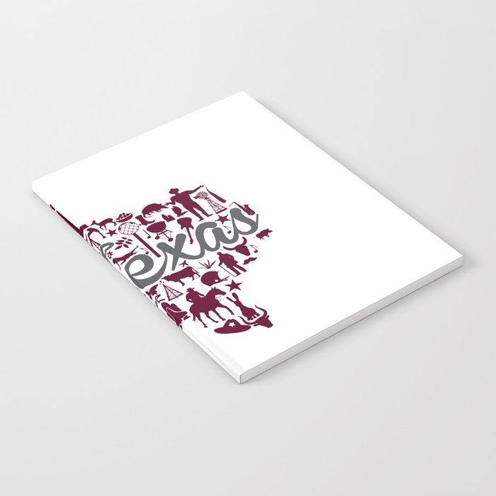 texas a m landmark state maroon and gray texas a m theme notebook