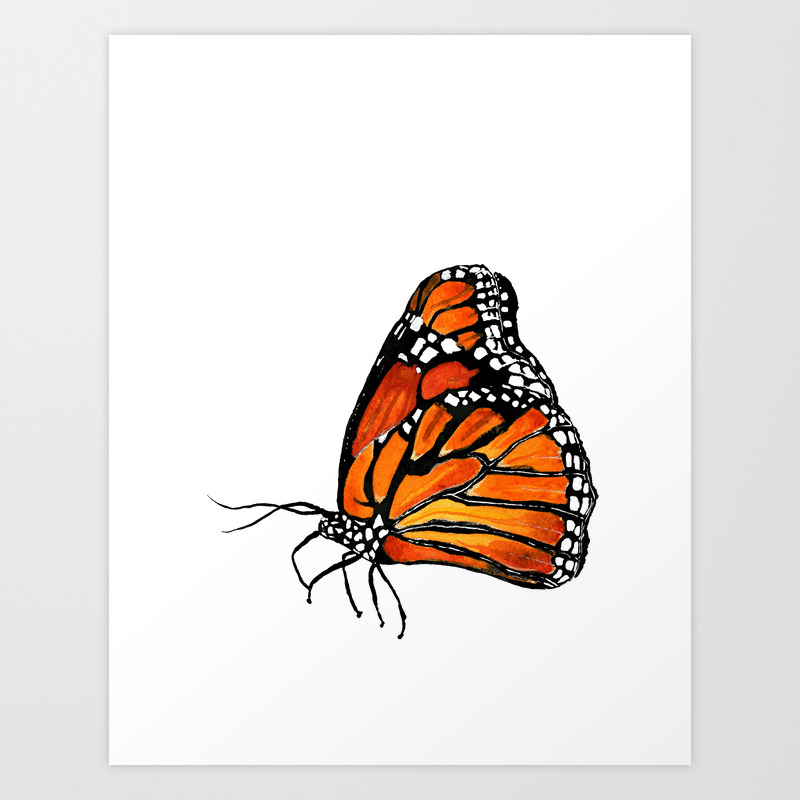 Monarch Butterfly Vintage Butterfly Black And White Art
