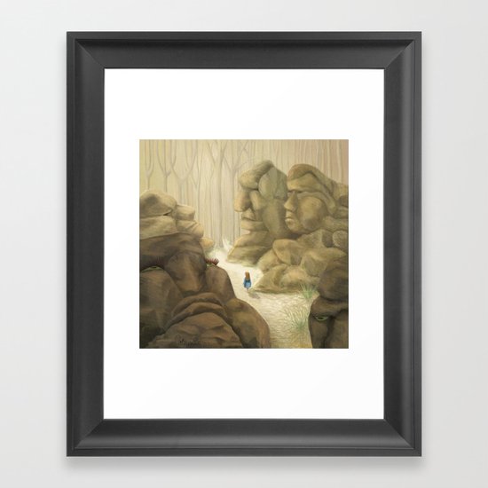 Valley of the Rock Men Framed Art Print