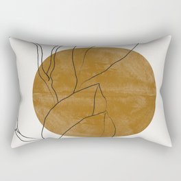 Line Art Home Plant Rectangular Pillow