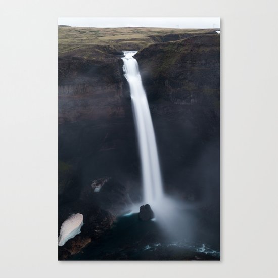 Dark Waterfall Canvas Print